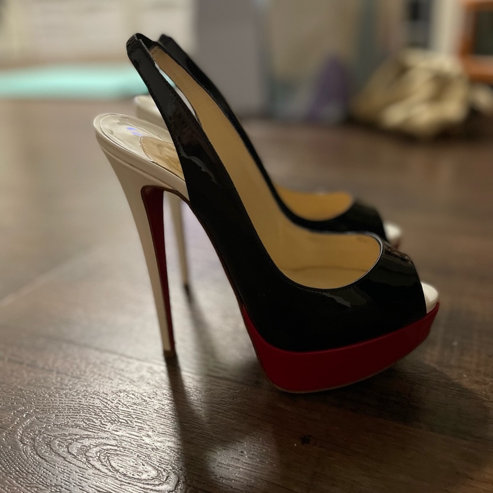Christine Louboutin sling back shoes